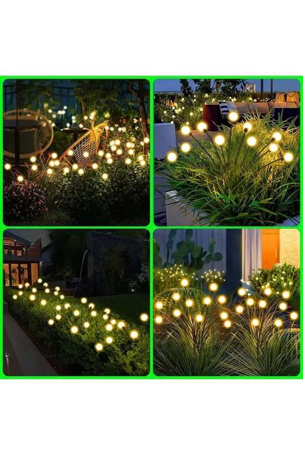 8 Ledli Solar Bahçe Işıkları Dış Mekan Peyzaj 3 Modlu Bahçe Çiti Güneş Enerjili Süs Lamba